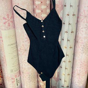 Black ribbed bodysuit size xs